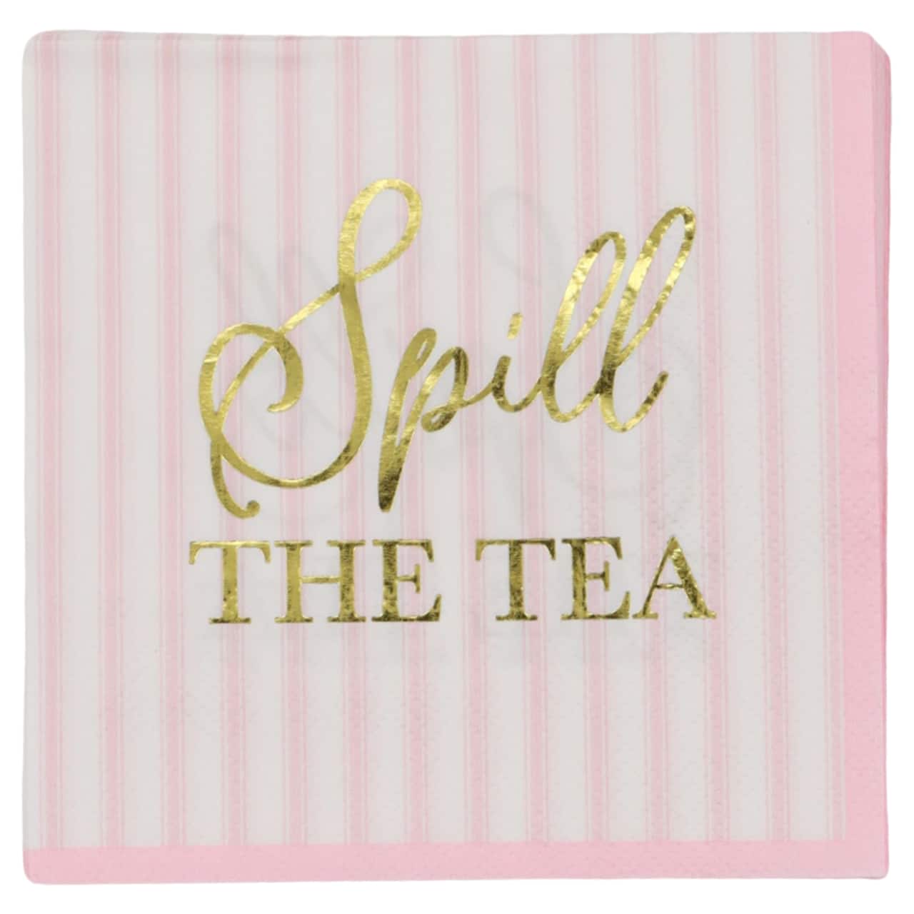 Spill the Tea Stripes Beverage Napkins, 20ct. by Celebrate It™